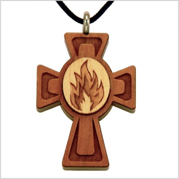 52D - Wooden cross, flame