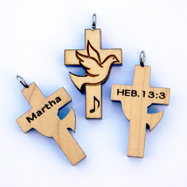 53A - Wooden cross, dove