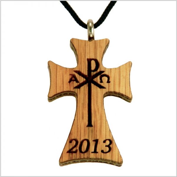 2000B - Wooden cross, alpha and omega