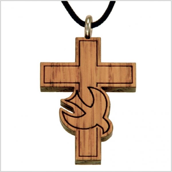 32B - Wooden cross, dove