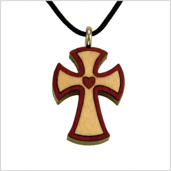 47B - Wooden cross, heart