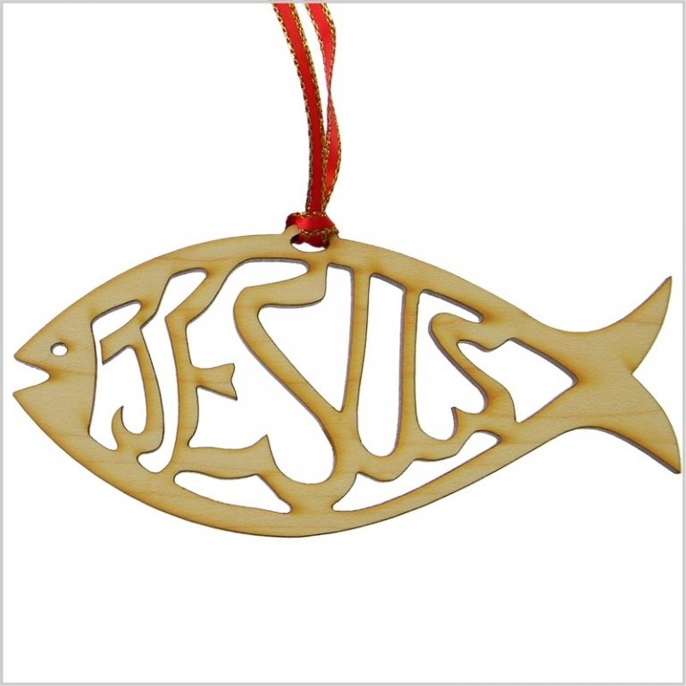 548 Ornament, fish Christian Wooden Art