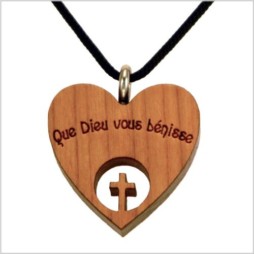 62A - Wooden heart with cross