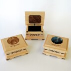 #15 Chaplet boxes or other in maple wood :